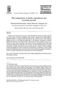 The composition of public expenditure and economic growth