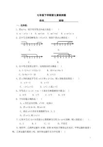 七年级下学期第九章检测题