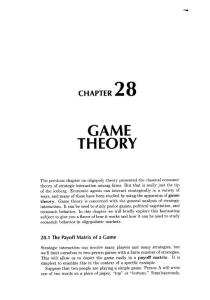 28 Game Theory