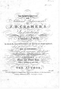 Cramer - Instructions for the Pianoforte 7th Edition