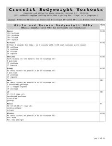 Crossfit Comprehensive Bodyweight Workout List, v1.5