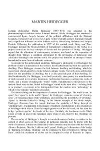 香港大学建筑系西方建筑理论课程06_Heidegger_Building Dwelling Thinking