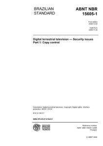 ISDB-T標準15605 Copy Control