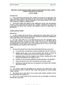 標(biāo)準(zhǔn)_CAC_ GL 58-2005 regional guidelines for codex contact points and national codex committees (near east region)