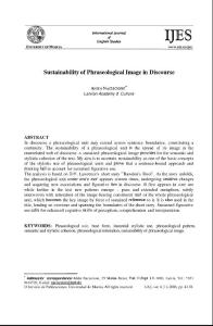 Sustainability of Phraseological image in discourse