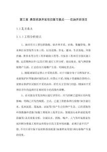 石油开采资源开发项目案例分析复习要点