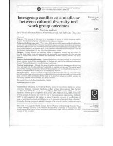 2007-Intragroup conflict as a mediator between cultural diversity and work group outcomes