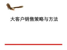 大客户销售策略与方法