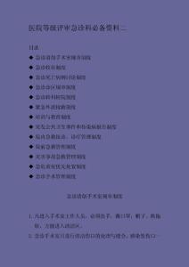医院等级评审急诊科必备资料二