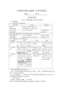 八年级历史复习提纲