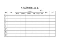 衛(wèi)生檢查記錄