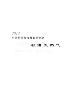 2013年中国行业年度报告系列之石油天然气