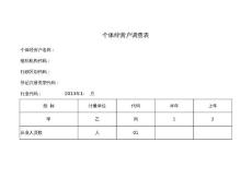 個(gè)體經(jīng)營戶調(diào)查表