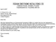 FOSHAN SWEETHOME INSTALLTIONS LTD