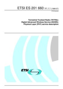 Physical Layer (PHY) service description