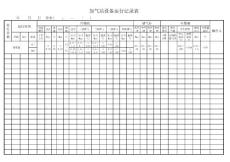 CNG加气站设备运行记录表