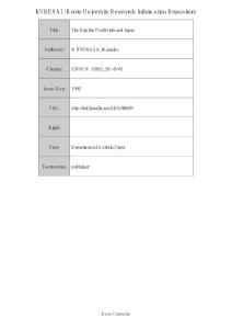 The English Positivists and Japan