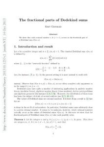 201310.1253v2 The fractional parts of Dedekind sums