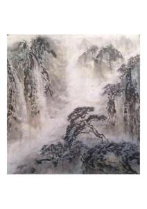 鹿啟勇山水畫作品