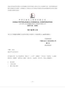中国石化2013年第三季度报告