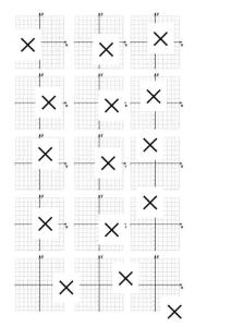 A4紙一面八個平面直角坐標系專供打印空圖