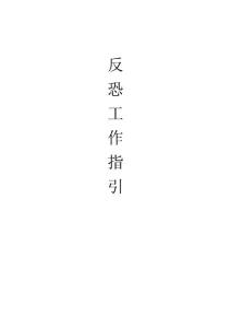 反恐工作指引