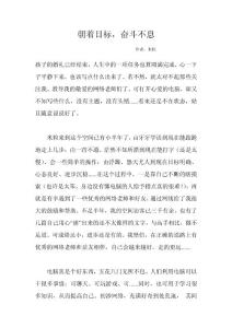 朝着目标.奋斗不息doc