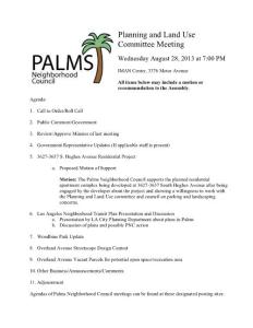 April 2009 Planning and Land Use Committee Meeting - Palms