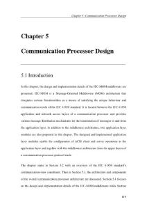 Communication Processor Design