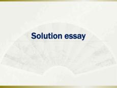Solution essay
