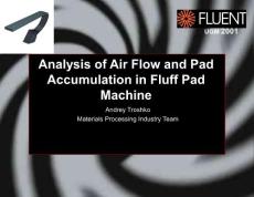 analysis of air flow and Pad accumulation in fluff Pad machine