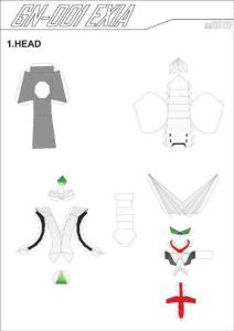 紙模 GN-001 Gundam Exia GN EXIA