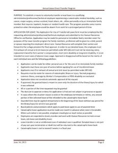 Application for Use of Transferred Leave form