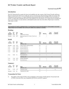 TS-867 Product Transfer & Resale - Commissariescom