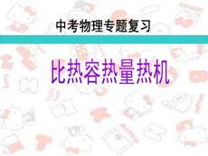 中考物理专题训练《比热容、热量、热机与能量》ppt课件