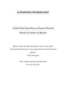 Cobalt Oxalate Nanoribbons as Negative-Electrode Material for Lithium-Ion Batteries--supporting