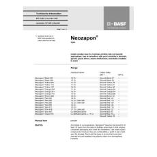 巴斯夫NEOZAPON染料資料