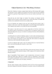 Failproof Questions to Ask - When Hiring a Freelancer