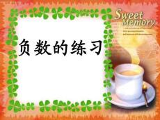 人教版六年级数学下册  负数练习课