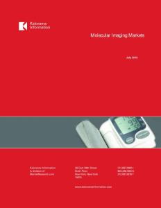 2010分子影像市场分析报告 Molecular Imaging Markets