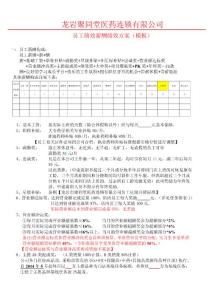 醫藥員工績效方案模板