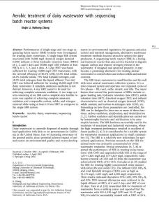 环境外文文献-Aerobic treatment of dairy wastewater with sequencing - 副本
