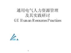 通用電氣人力資源管理及實(shí)踐