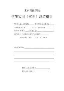 長壽化工廠實習報告 余文翟