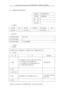 人事檔案管理員職位說明書