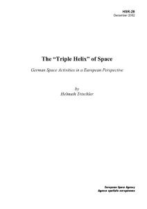 The “Triple Helix” of Space a - ESA