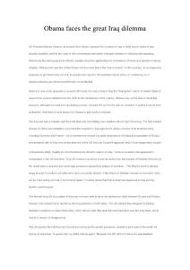 Obama faces the great Iraq dilemma