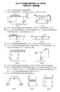 第一屆（2005年）中南地區(qū)高校土木工程專業(yè) 結(jié)構(gòu)力學(xué)競賽試題及其參考答案