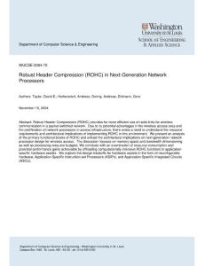 Header Compression (ROHC) in Next-Generation Network Processors