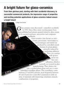 a bright future for glass-ceramics